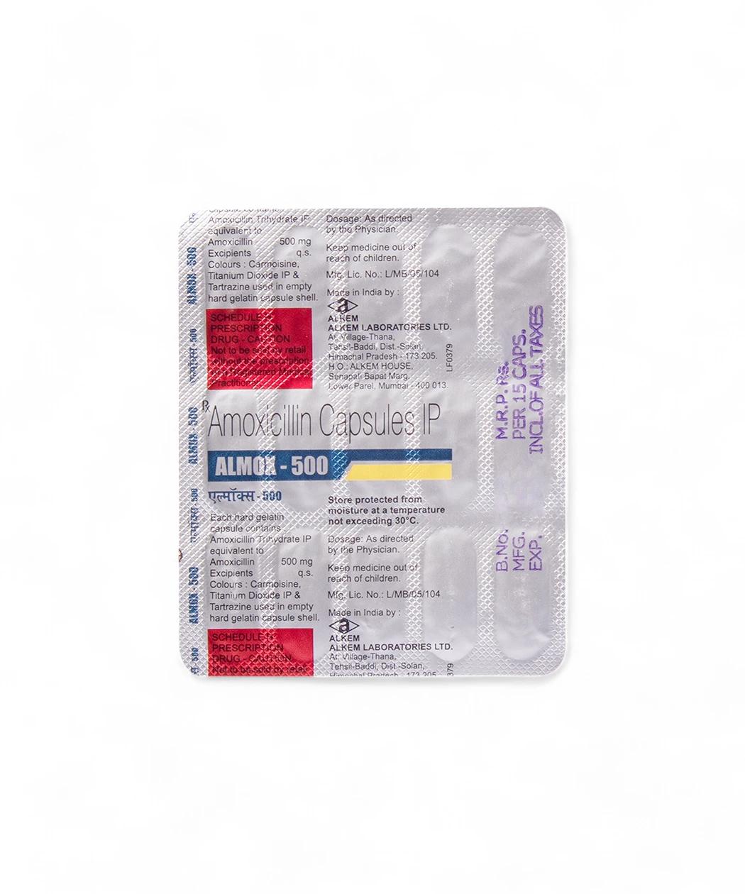 Almox 500mg 15 Capsules-3