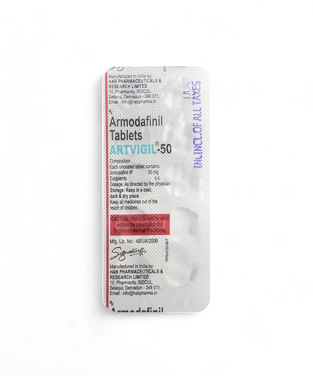 Artvigil 50mg 10 Tablets-3