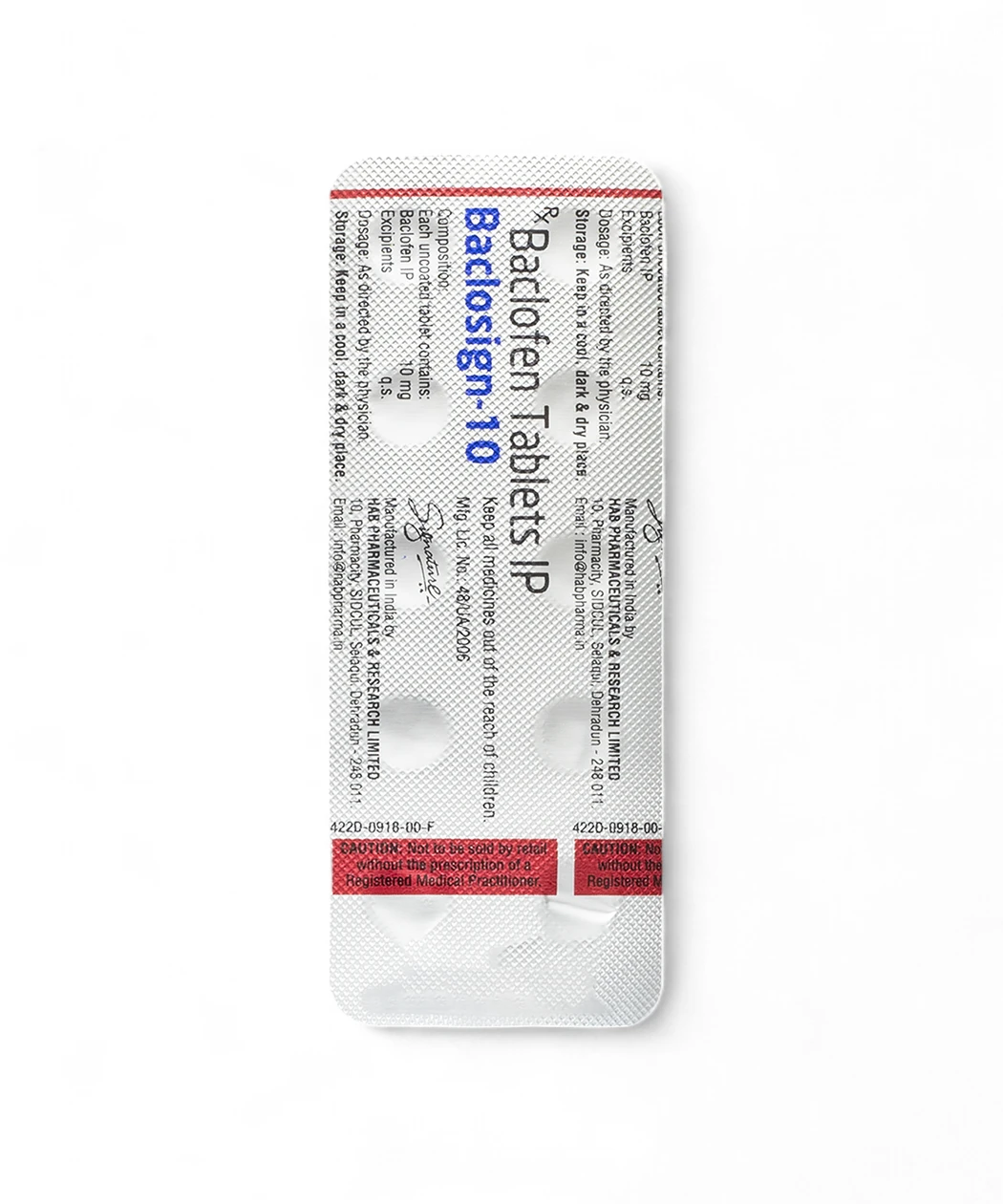 Baclosign 10mg 10 Tablets-4