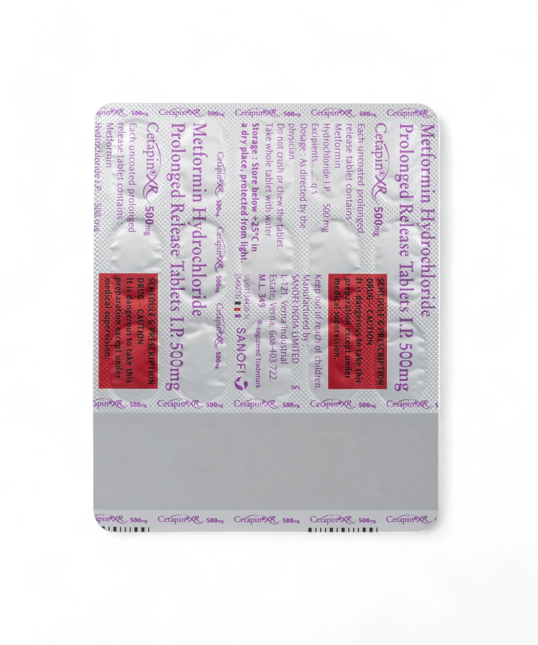 Cetapin XR 500mg 220 Tablets-5