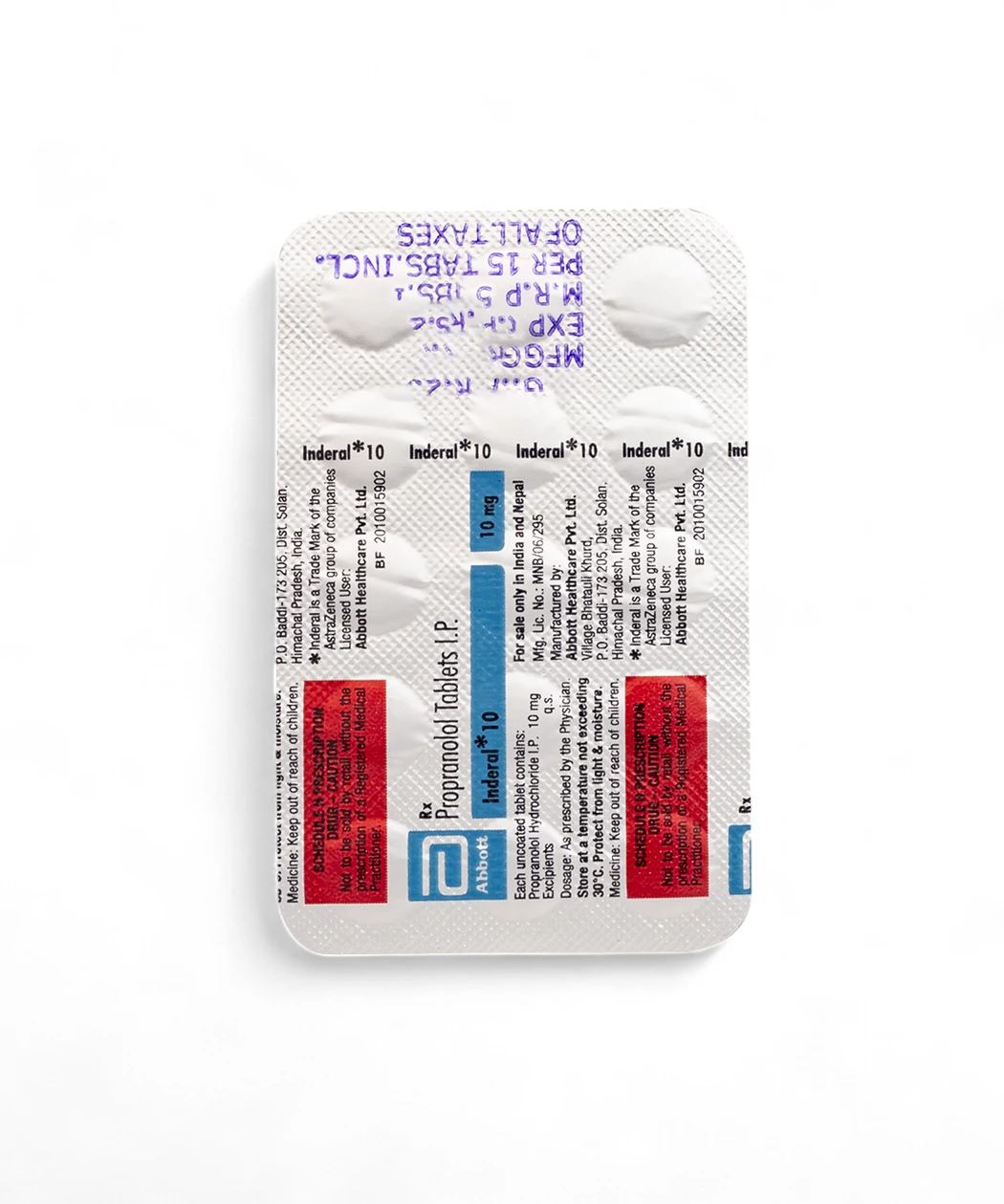 Inderal 10mg 15 Tablets-4