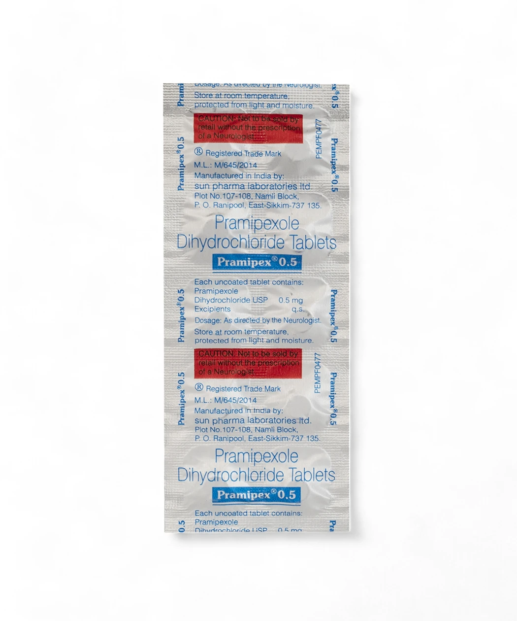 Pramipex 0.5mg 10 Tablets-4
