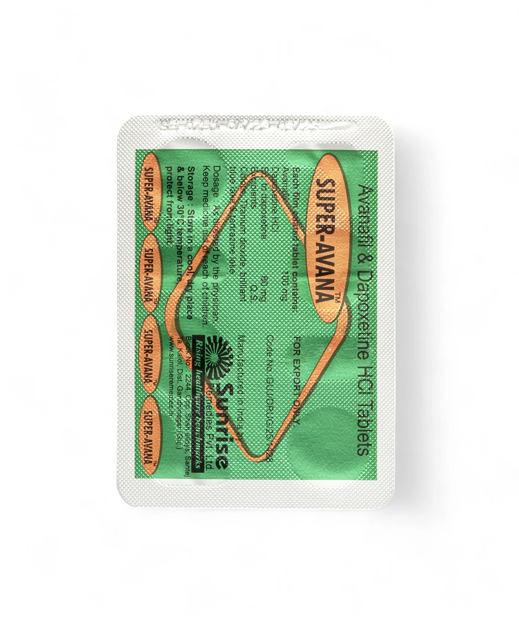 Super Avana 100mg 4 Tablets-4